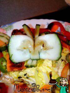 Detalle de ensalada de color